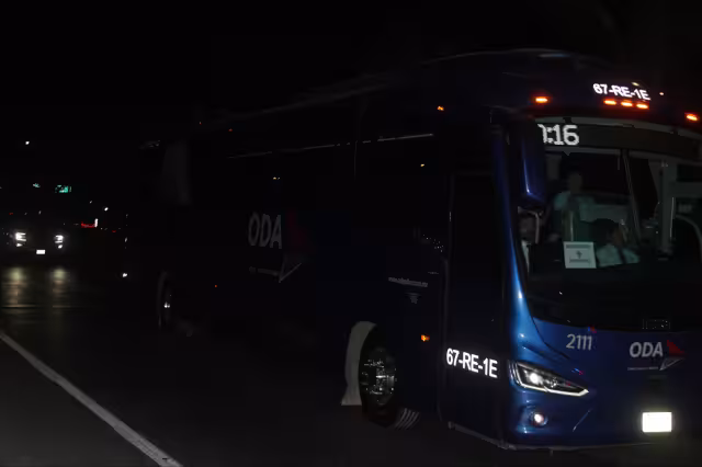 El autobús en el que se trasladó la Selección de Portugal.