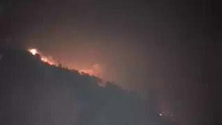 Bomberos de Nuevo León y Coahuila luchan contra el fuego