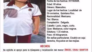 Activan Alerta Amber por desaparición de niño de 8 años en Bacalar