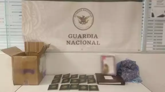 El libro que contenía la caja llevaba como título 'El primer año de mi bebé’ y contenía dentro 15 pasaportes mexicanos presumiblemente apócrifos