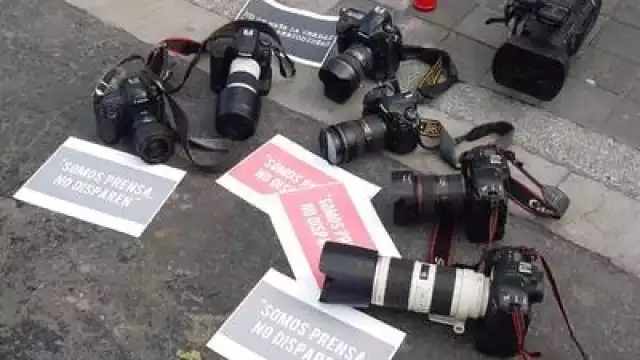 Periodista en Tamaulipas protestaron por el asesinta de Antonio de la Cruz. Foto: Cuartoscuro