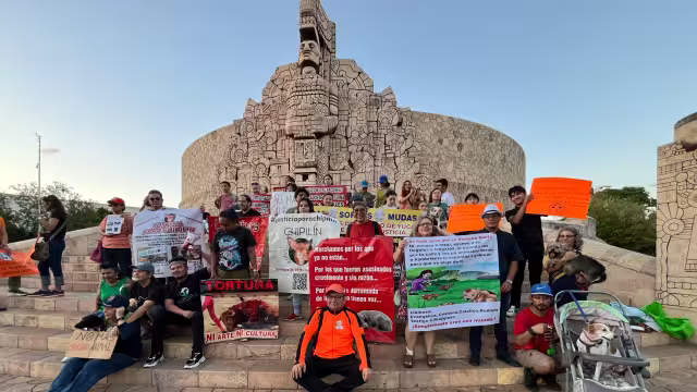Los animalistas exigieron justicia en Paseo Montejo.