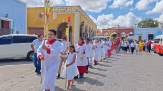 Así se vivió el Domingo de Ramos en de Campeche; multitud de fieles marca el inicio de la Semana Santa
