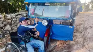 Mauricio Pool de Yucatán comparte su historia de superación: estar en silla de ruedas no ha sido impedimento para llevar sustento a su familia