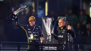 El podio en Las vegas.