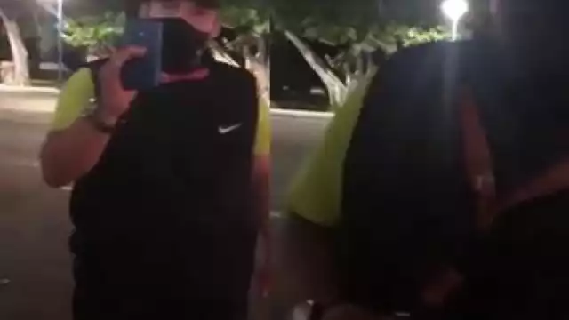 Los taxistas le bloquearon el paso a la pareja cancunense para impedir que le dieran un aventón a los turistas