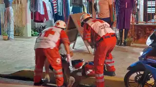 Perrito provoca choque  a motociclista en Calkiní