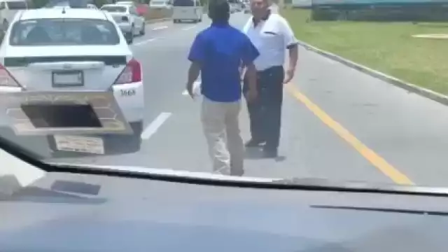 El video fue captado cerca del AIC por un turista extranjero