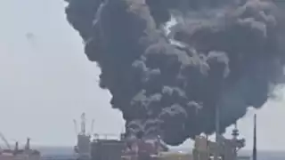 Los obreros resultaron con quemaduras