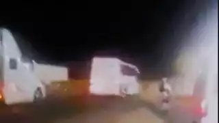 El conductor del autobús no acató la orden de la GN, y al escapar los elementos dispararon. Foto: Captura de Pantalla