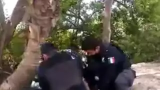 Elementos de la Policía Turística someten a hombre inocente en la Zona Hotelera de Cancún