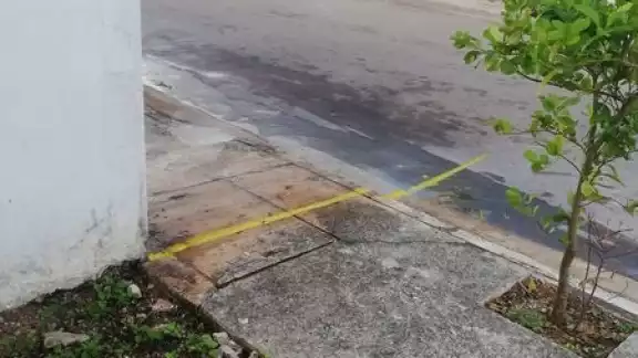 El vecino pintó hasta la calle para que respeten "su propiedad" El vecino pintó hasta la calle para que respeten "su propiedad"