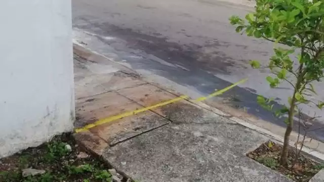 El vecino pintó hasta la calle para que respeten "su propiedad"