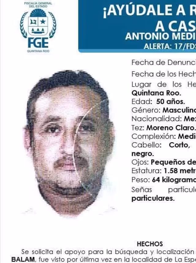 La Fiscalía activó protocolo de búsqueda tras la denuncia presentada por familiares