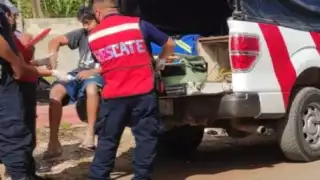 El menor terminó con una lesión en el brazo por no respetar el alto obligatorio en José María Morelos