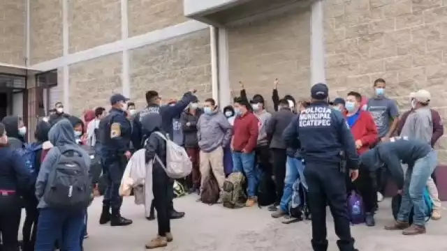 Los indocumentados fueron trasladados a la casa de pernocta Petra Herrera