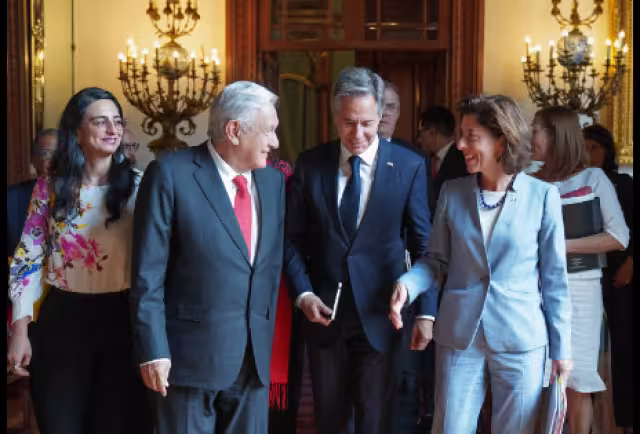 Antony Blinken y Gina Raimondo se renieron con Andrés Manuel López Obrador