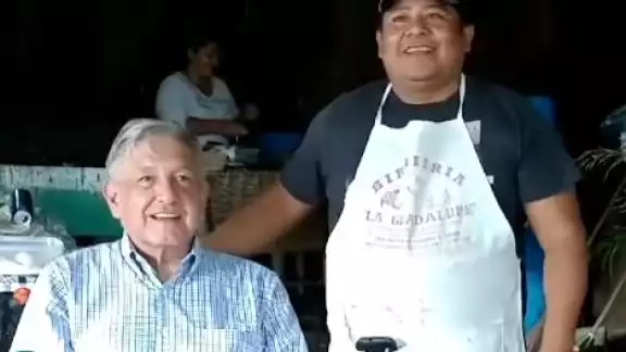 López Obrador y Margarito Gálvez López Obrador y Margarito Gálvez