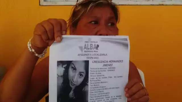 La madre de Crescencia Hernández indicó que ya la FGE Quintana Roo lanzó la Alerta Alba para su localización