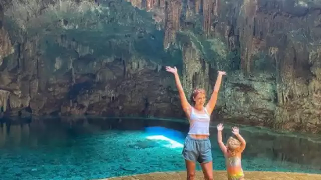 La actriz ha visitado Progreso, Chichén Itzá e increíbles cenotes de Tekit, Yucatán