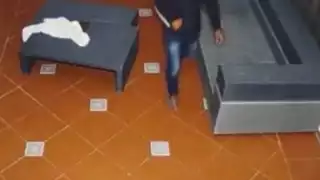 Las cámaras captaron el momento del robo