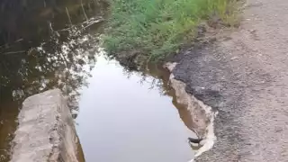 Peligro en carretera de José María Morelos por exceso de agua