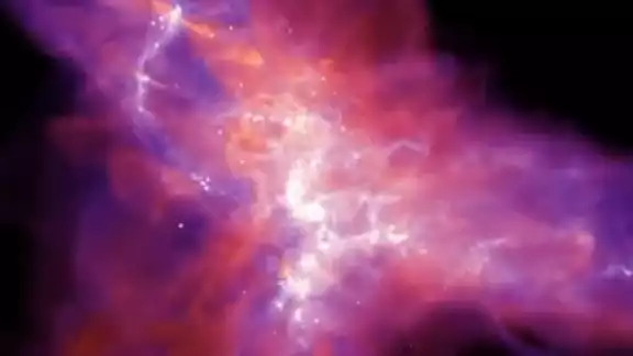 A partir de esta nube de gas arremolinada, las estrellas se forman y evolucionan, mostrando la dinámica de este proceso
