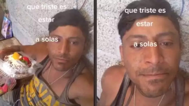 Albañil llora al festejar su cumpleaños solo se volvió viral en las redes sociales; usuarios se solidarizaron con el albañil