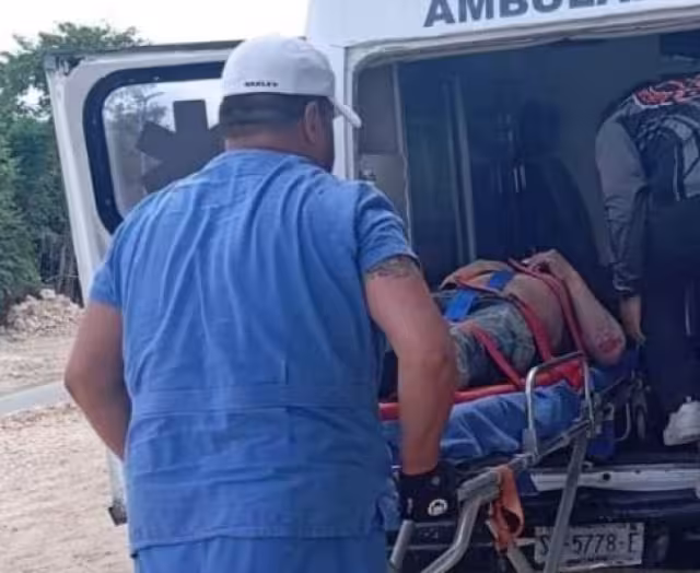 El obrero sufrió una caída de 30 metros, por lo que fue trasladado de emergencia al hospital