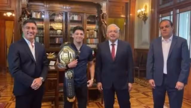 Moreno aseguró que la platica con el Presidente fue breve