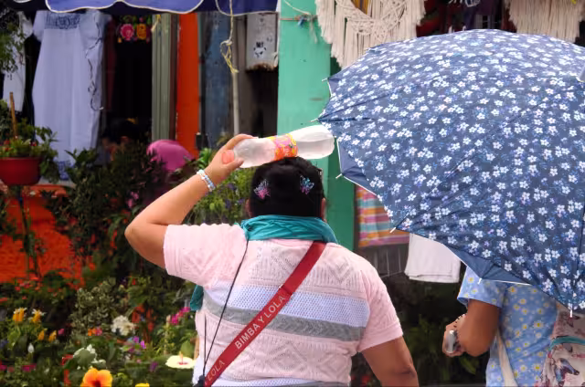 Sombras improvisadas, consumo constante de agua y pausas frecuentes forman parte de la rutina de habitantes y prestadores de servicios en el estado