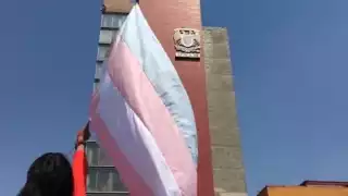 La comunidad LGBTQ+ de la UNAM protestó por un foro que consideró transfóbico. Foto: Captura de pantalla