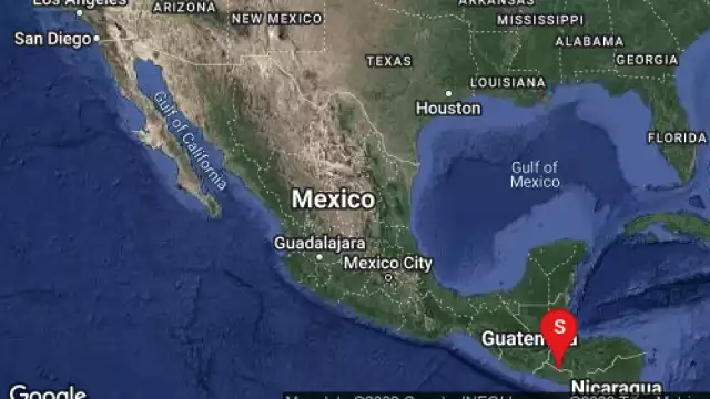 El sismo se registro entre Guatemala y Chiapas. Foto: Google