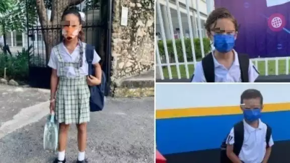 Los tres hijos del gobernador Mauricio Vila regresaron a las aulas tras varios meses de clases en línea Los tres hijos del gobernador Mauricio Vila regresaron a las aulas tras varios meses de clases en línea
