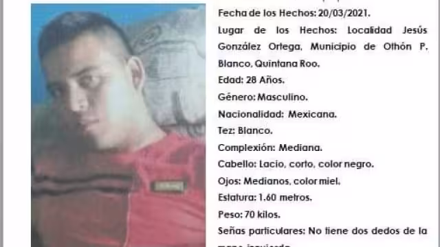 El joven fue visto por última ves en esa misma comunidad el pasado 20 de marzo del año en curso