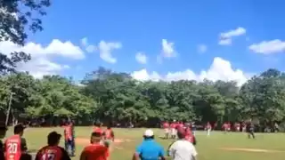 Una pelea se generó este domingo en la Liga Municipal de Béisbol en Yucatán