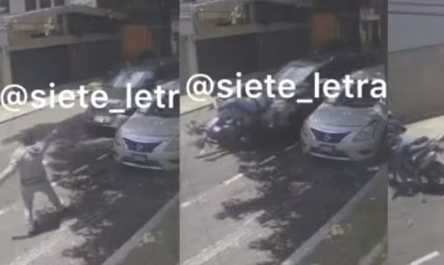 Los presuntos ladrones dispararon contra la camioneta. Foto: Captura de pantalla