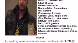 Desaparece colombiano en Chetumal, activan ficha de búsqueda