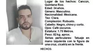 La FGE pide a la ciudadanía comunicarse al número 998 8817150 ext. 2169 en caso de contar con alguna pista de su paradero