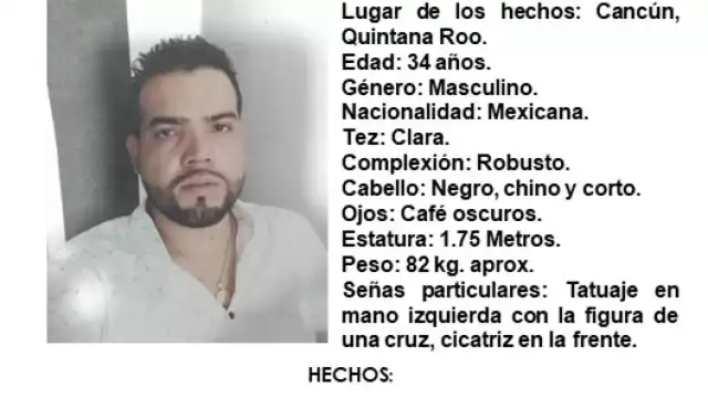 La FGE pide a la ciudadanía comunicarse al número 998 8817150 ext. 2169 en caso de contar con alguna pista de su paradero
