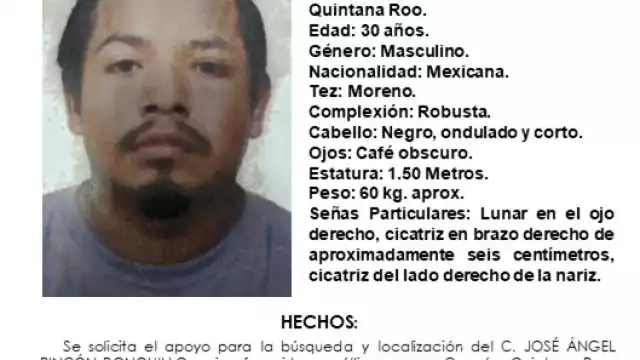 La FGE pide a la ciudadanía comunicarse al número 998 8817150 ext. 2169 en caso de contar con alguna pista de su paradero