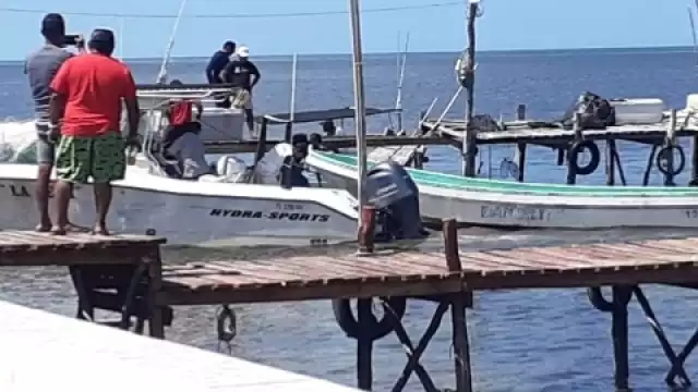 Sorprenden a pescadores foráneos capturando pulpo y pepino de mar en Dzilam de Bravo