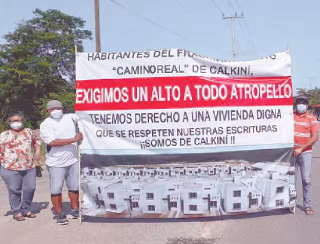 Los habitantes advirtieron que bloquearán las calles sí el gobierno estatal no respeta las escrituras de sus predios