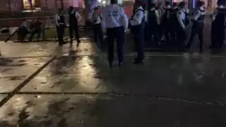 Los policías desalojaron a ambulantes en Campeche