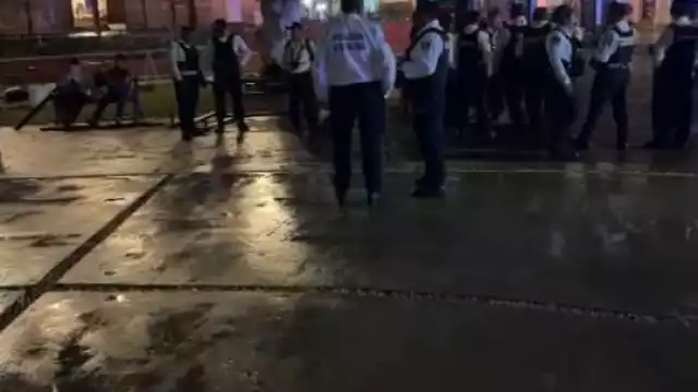 Los policías desalojaron a ambulantes en Campeche