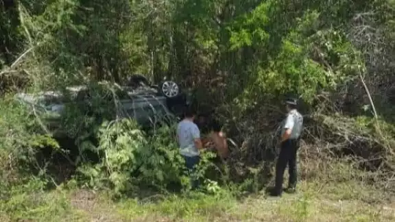 Sólo resultaron lesionas 3 personas en el accidente carretero Sólo resultaron lesionas 3 personas en el accidente carretero