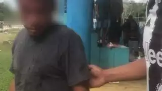 El partido terminó en golpes