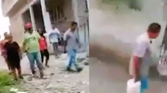 En un video se captó el momento de la agresión contra Margarita. Foto: Capturas
En un video se captó el momento de la agresión contra Margarita. Foto: Capturas