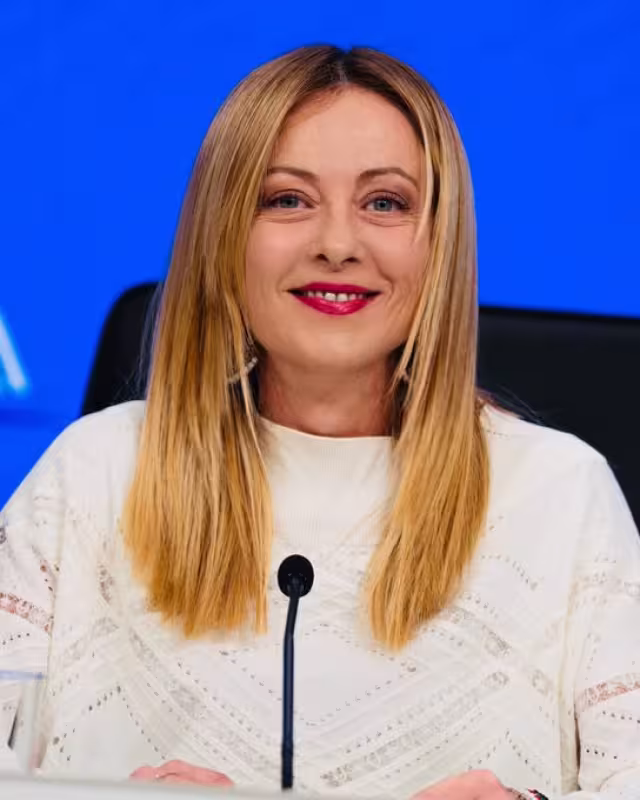 Giorga Meloni, Presidenta del Consejo de Ministros de la República Italiana.