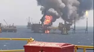 La explosión se dio en una plataforma petrolera